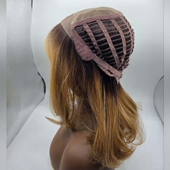 Nels Wigs Ayla Brown & Dirty Blonde Monofilament Shoulder Length Wig - Picture 16 of 16